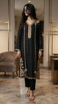 Midnight Noir Embellished Couture Suit