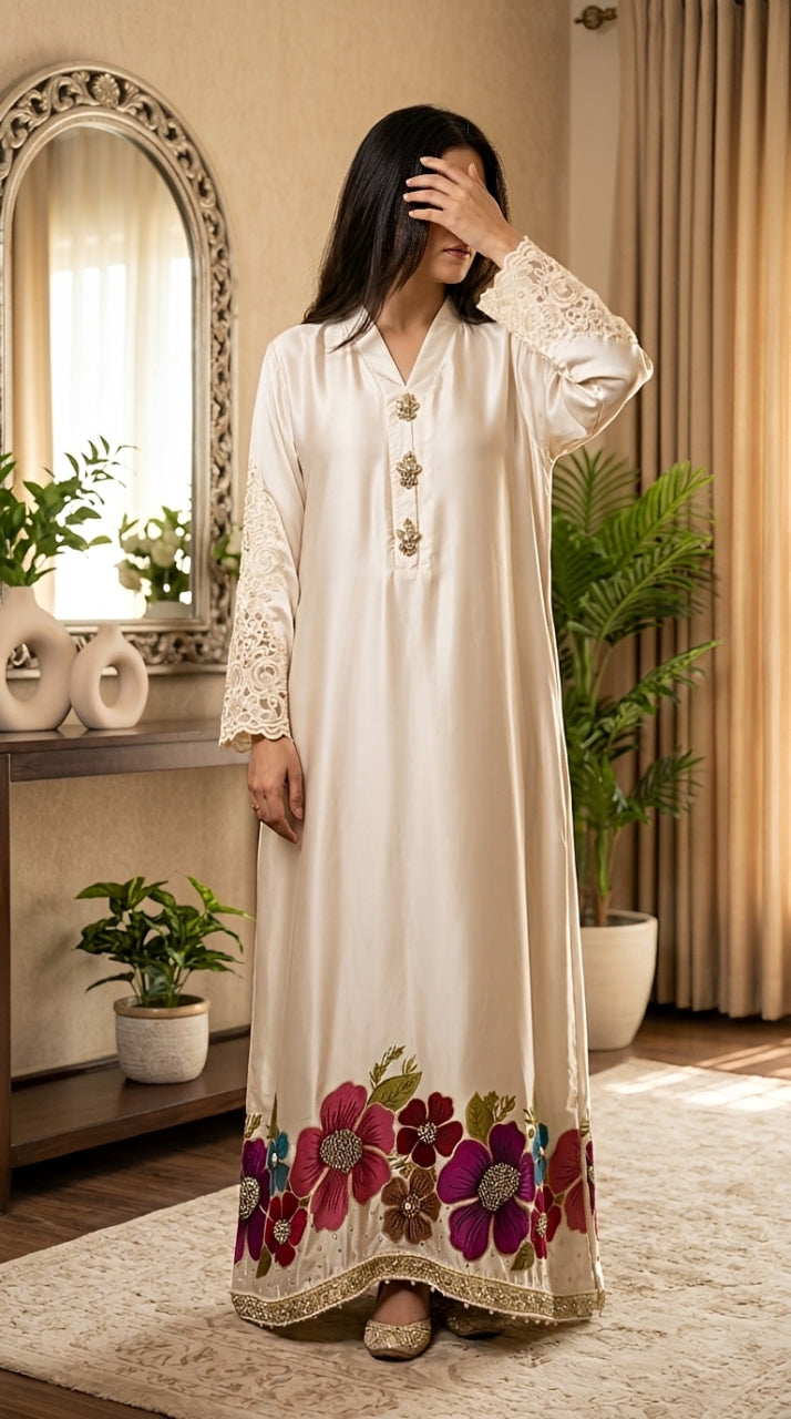 Azure Mosaic Printed Kaftan
