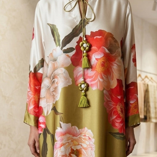 Aztec Sunset Silk Kaftan