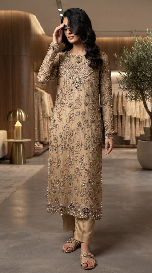 Alabaster Bloom Formal Couture Suit