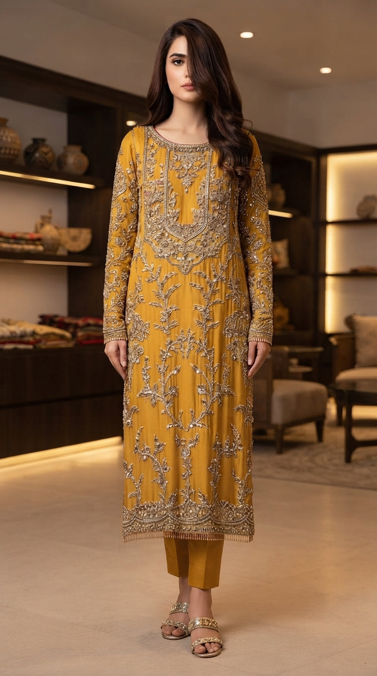Crimson Lumière Couture Suit